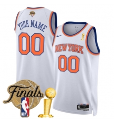 New Yok Knicks Active Player Custom White 2026 Finals Patch And Finals Champions Patch Association Edition Stitched Basketball Jersey New Yok Knicks Active Player Custom White 2026 Finals Patch And Finals Champions Patch Association Edition Stitched Basketball Jersey