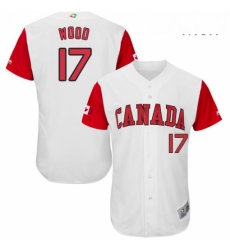 Mens Canada Baseball Majestic 17 Eric Wood White 2017 World Baseball Classic Authentic Team Jersey Mens Canada Baseball Majestic 17 Eric Wood White 2017 World Baseball Classic Authentic Team Jersey