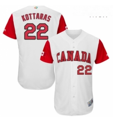 Mens Canada Baseball Majestic 22 George Kottaras White 2017 World Baseball Classic Authentic Team Jersey Mens Canada Baseball Majestic 22 George Kottaras White 2017 World Baseball Classic Authentic Team Jersey