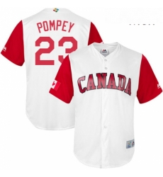 Mens Canada Baseball Majestic 23 Dalton Pompey White 2017 World Baseball Classic Replica Team Jersey Mens Canada Baseball Majestic 23 Dalton Pompey White 2017 World Baseball Classic Replica Team Jersey