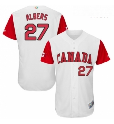 Mens Canada Baseball Majestic 27 Andrew Albers White 2017 World Baseball Classic Authentic Team Jersey Mens Canada Baseball Majestic 27 Andrew Albers White 2017 World Baseball Classic Authentic Team Jersey