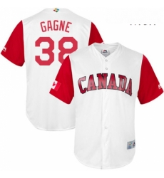 Mens Canada Baseball Majestic 38 Eric Gagne White 2017 World Baseball Classic Replica Team Jersey Mens Canada Baseball Majestic 38 Eric Gagne White 2017 World Baseball Classic Replica Team Jersey