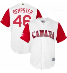 Mens Canada Baseball Majestic 46 Ryan Dempster White 2017 World Baseball Classic Replica Team Jersey Mens Canada Baseball Majestic 46 Ryan Dempster White 2017 World Baseball Classic Replica Team Jersey
