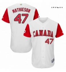 Mens Canada Baseball Majestic 47 Scott Mathieson White 2017 World Baseball Classic Authentic Team Jersey Mens Canada Baseball Majestic 47 Scott Mathieson White 2017 World Baseball Classic Authentic Team Jersey