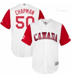 Mens Canada Baseball Majestic 50 Kevin Chapman White 2017 World Baseball Classic Replica Team Jersey Mens Canada Baseball Majestic 50 Kevin Chapman White 2017 World Baseball Classic Replica Team Jersey