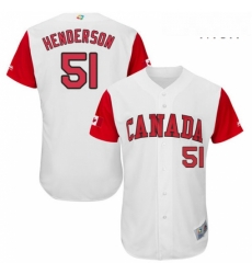 Mens Canada Baseball Majestic 51 Jim Henderson White 2017 World Baseball Classic Authentic Team Jersey Mens Canada Baseball Majestic 51 Jim Henderson White 2017 World Baseball Classic Authentic Team Jersey
