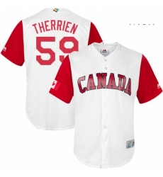 Mens Canada Baseball Majestic 59 Jessen Therrien White 2017 World Baseball Classic Replica Team Jersey Mens Canada Baseball Majestic 59 Jessen Therrien White 2017 World Baseball Classic Replica Team Jersey