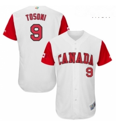 Mens Canada Baseball Majestic 9 Rene Tosoni White 2017 World Baseball Classic Authentic Team Jersey Mens Canada Baseball Majestic 9 Rene Tosoni White 2017 World Baseball Classic Authentic Team Jersey