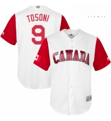 Mens Canada Baseball Majestic 9 Rene Tosoni White 2017 World Baseball Classic Replica Team Jersey Mens Canada Baseball Majestic 9 Rene Tosoni White 2017 World Baseball Classic Replica Team Jersey