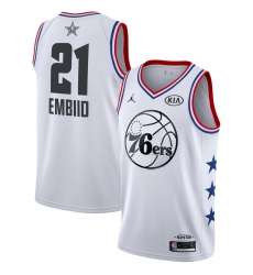 76ers 21 Joel Embiid White 2019 NBA All Star Game Jordan Brand Swingman Jersey 76ers 21 Joel Embiid White 2019 NBA All Star Game Jordan Brand Swingman Jersey