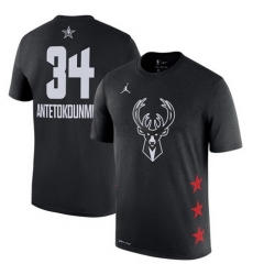 Bucks 34 Giannis Antetokounmpo Black 2019 NBA All Star Game Men's T Shirt Bucks 34 Giannis Antetokounmpo Black 2019 NBA All Star Game Men's T Shirt