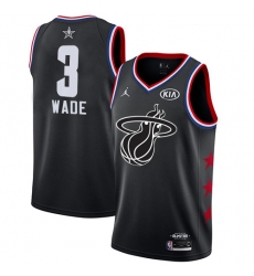 Heat 3 Dwyane Wade Black Basketball Jordan Swingman 2019 All Star Game Jersey Heat 3 Dwyane Wade Black Basketball Jordan Swingman 2019 All Star Game Jersey