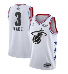 Heat #3 Dwyane Wade White Basketball Jordan Swingman 2019 All Star Game Jersey Heat #3 Dwyane Wade White Basketball Jordan Swingman 2019 All Star Game Jersey
