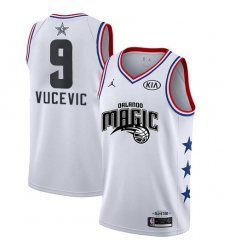 Magic #9 Nikola Vucevic White Basketball Jordan Swingman 2019 All Star Game Jersey Magic #9 Nikola Vucevic White Basketball Jordan Swingman 2019 All Star Game Jersey