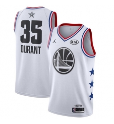 Warriors #35 Kevin Durant White Basketball Jordan Swingman 2019 All Star Game Jersey Warriors #35 Kevin Durant White Basketball Jordan Swingman 2019 All Star Game Jersey