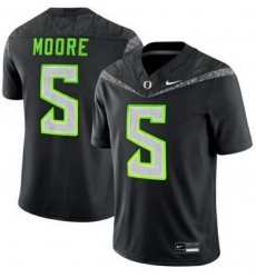 Men Oregon Ducks 5 Dakorien Moore Black 2024 F U S E Stitched Jersey