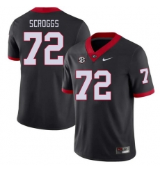 Men #72 Griffin Scroggs Georgia Bulldogs College Football Jerseys Stitched-Black Men #72 Griffin Scroggs Georgia Bulldogs College Football Jerseys Stitched-Black