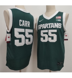 Men Michigan State Spartans Green 55 Coen Carr Green Stitched Jersey Men Michigan State Spartans Green 55 Coen Carr Green Stitched Jersey