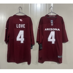 Men Arizona Cardinals  4 Jeremiyah Love Red 2026 Draft Vapor Untouchable Limited Stitched Jersey