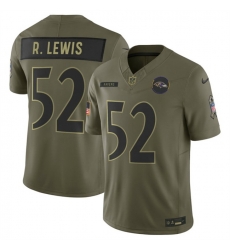 Men Baltimore Ravens 52 Ray Lewis Olive 2025 F U S E Salute to Service Limited Football Jersey Men Baltimore Ravens 52 Ray Lewis Olive 2025 F U S E Salute to Service Limited Football Jersey
