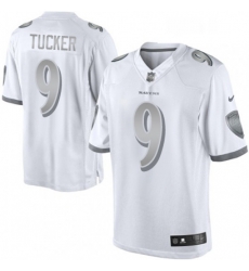 Mens Nike Baltimore Ravens 9 Justin Tucker Limited White Platinum NFL Jersey Mens Nike Baltimore Ravens 9 Justin Tucker Limited White Platinum NFL Jersey