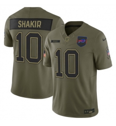 Men Buffalo Bills 10 Khalil Shakir Olive 2025 F U S E Salute to Service Limited Stitched Football Jersey Men Buffalo Bills 10 Khalil Shakir Olive 2025 F U S E Salute to Service Limited Stitched Football Jersey