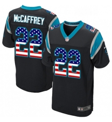 Mens Nike Carolina Panthers 22 Christian McCaffrey Elite Black Home USA Flag Fashion NFL Jersey Mens Nike Carolina Panthers 22 Christian McCaffrey Elite Black Home USA Flag Fashion NFL Jersey