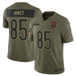 Men Chicago Bears 85 Cole Kmet Olive 2025 F U S E  Salute to Service Limited Stitched Football Jersey