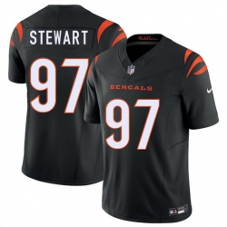Youth Cincinnati Bengals 97 Shemar Stewart Black 2025 Draft F U S E  Vapor Untouchable Limited Stitched Football Jersey