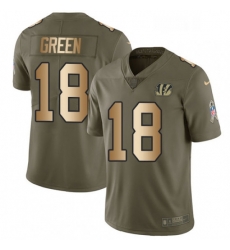 Youth Nike Cincinnati Bengals 18 AJ Green Limited OliveGold 2017 Salute to Service NFL Jersey Youth Nike Cincinnati Bengals 18 AJ Green Limited OliveGold 2017 Salute to Service NFL Jersey