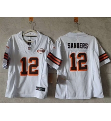 Women Cleveland Browns 12 Shedeur Sanders White 2025 Draft 1946 Collection F U S E Stitched Jersey Women Cleveland Browns 12 Shedeur Sanders White 2025 Draft 1946 Collection F U S E Stitched Jersey