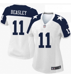 Womens Nike Dallas Cowboys 11 Cole Beasley Game White Throwback Alternate NFL Jersey Womens Nike Dallas Cowboys 11 Cole Beasley Game White Throwback Alternate NFL Jersey