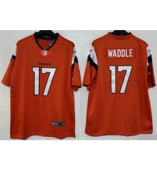 Men Denver Broncos 17 Jaylen Waddle Orange 2026 Vapor Limited Stitched Football Jersey Men Denver Broncos 17 Jaylen Waddle Orange 2026 Vapor Limited Stitched Football Jersey
