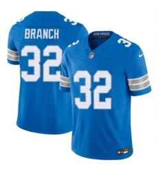 Men Detroit Lions 32 Brian Branch Blue 2023 F U S E  Vapor Untouchable Limited Stitched Jersey