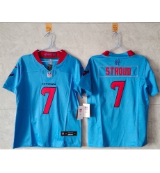 Women Houston Texans 7 C J Stroud Blue 2024 F U S E Vapor Stitched Jersey Women Houston Texans 7 C J Stroud Blue 2024 F U S E Vapor Stitched Jersey