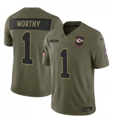 Men Kansas City Chiefs 1 Xavier Worthy Olive 2025 F U S E Salute to Service Limited Stitched Football Jersey Men Kansas City Chiefs 1 Xavier Worthy Olive 2025 F U S E Salute to Service Limited Stitched Football Jersey
