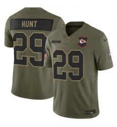 Men Kansas City Chiefs 29 Kareem Hunt Olive 2025 F U S E Salute to Service Limited Stitched Football Jersey Men Kansas City Chiefs 29 Kareem Hunt Olive 2025 F U S E Salute to Service Limited Stitched Football Jersey