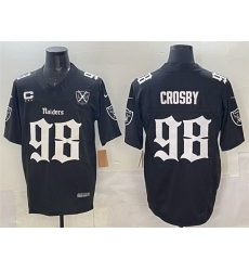 Men Las Vegas Raiders 98 Maxx Crosby Black F U S E Gothic Sin City Shadows Edition With 65th Anniversary 3 Star C Patch Vapor Untouchable Limited Stitche Men Las Vegas Raiders 98 Maxx Crosby Black F U S E Gothic Sin City Shadows Edition With 65th Anniversary 3 Star C Patch Vapor Untouchable Limited Stitche