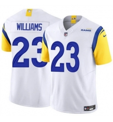 Men Los Angeles Rams 23 Kyren Williams White 2024 Vapor Untouchable Stitched Football Jersey Men Los Angeles Rams 23 Kyren Williams White 2024 Vapor Untouchable Stitched Football Jersey