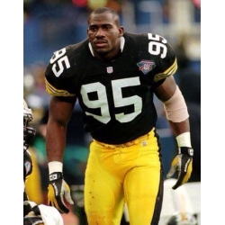 Men Pittsburgh Steelers Greg Lloyd #95 Vintage 1995 Starter Black NFL Home Jersey