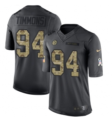 Nike Steelers #94 Lawrence Timmons Black Mens Stitched NFL Limited 2016 Salute to Service Jersey Nike Steelers #94 Lawrence Timmons Black Mens Stitched NFL Limited 2016 Salute to Service Jersey