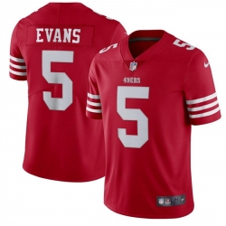 Men San Francisco 49ers  5 Mike Evans Red 2026 Vapor Untouchable Limited Stitched Football Jersey