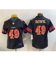 Youth San Francisco 49ers 49 Faithful Black 2025 F U S E Rivalries Vapor Limited Stitched Football Jersey Youth San Francisco 49ers 49 Faithful Black 2025 F U S E Rivalries Vapor Limited Stitched Football Jersey