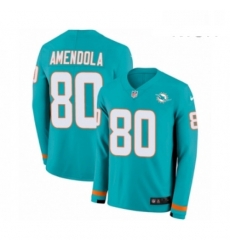 Mens Nike Miami Dolphins 80 Danny Amendola Limited Aqua Therma Long Sleeve NFL Jersey Mens Nike Miami Dolphins 80 Danny Amendola Limited Aqua Therma Long Sleeve NFL Jersey
