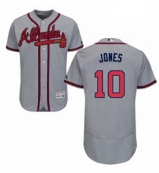 Mens Majestic Atlanta Braves 10 Chipper Jones Grey Road Flex Base Authentic Collection MLB Jersey Mens Majestic Atlanta Braves 10 Chipper Jones Grey Road Flex Base Authentic Collection MLB Jersey