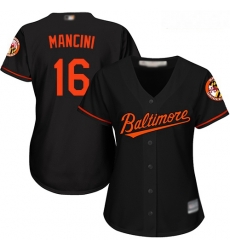 Orioles #16 Trey Mancini Black Women Alternate Stitched Baseball Jersey Orioles #16 Trey Mancini Black Women Alternate Stitched Baseball Jersey