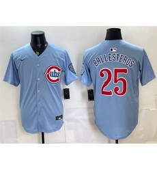 Men Chicago Cubs  25 Moises Ballesteros Blue 2026 2nd Alternate Limited Stitched Baseball Jersey