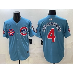 Men Chicago Cubs 4 Pete Crow Armstrong Blue 2025 Tokyo Series 2nd Alternate Limited Stitched Baseball Jersey