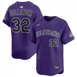 Men Colorado Rockies Nike Purple Alternate Limited Jersey Dollander Chase 32