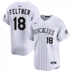 Men Colorado Rockies Nike White Alternate Limited Jersey Feltner Ryan 18